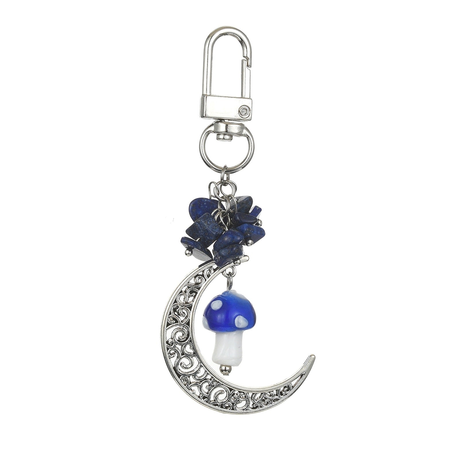 Wholesale Moon Natural Irregular Gravel Mushroom Keychain